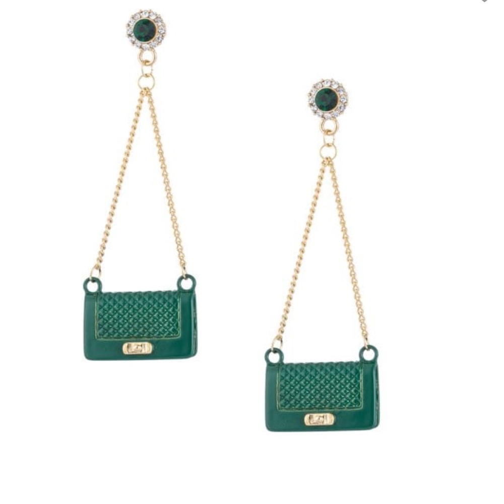 Eye Candy LA Luxe Ella 18K Gold Plated & Cubic Zirconia Drop Earrings. New! - Picture 2 of 7